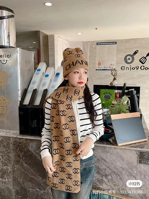 シャネルマフラー スーパーコピー CHANEL クラシックなセット帽子！帽子＋マフラー