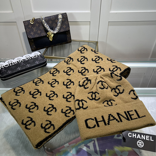 シャネルマフラー スーパーコピー CHANEL クラシックなセット帽子！帽子＋マフラー