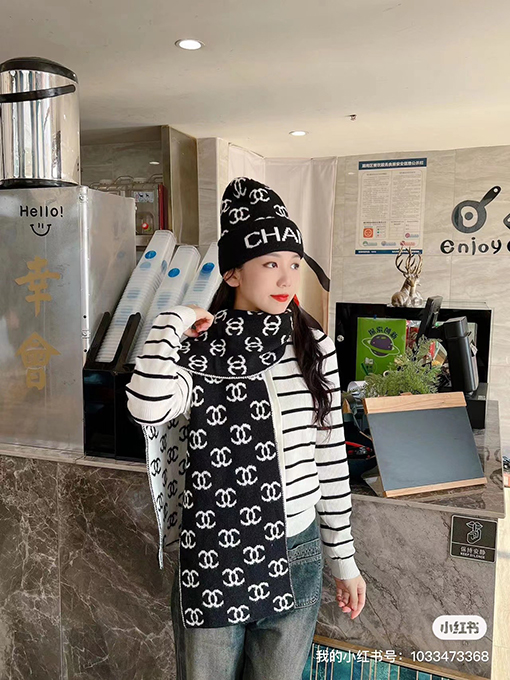 シャネルマフラー スーパーコピー CHANEL クラシックなセット帽子！帽子＋マフラー