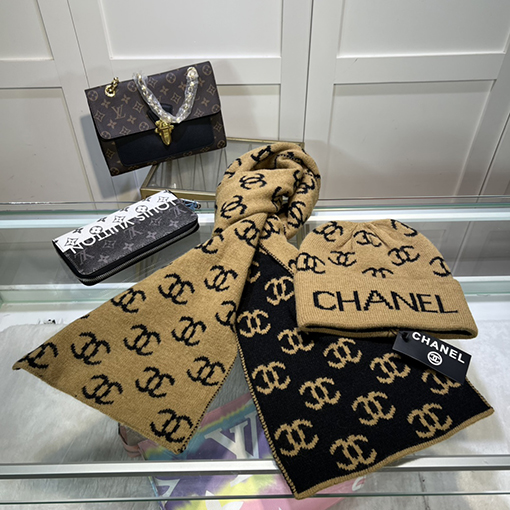 シャネルマフラー スーパーコピー CHANEL クラシックなセット帽子！帽子＋マフラー