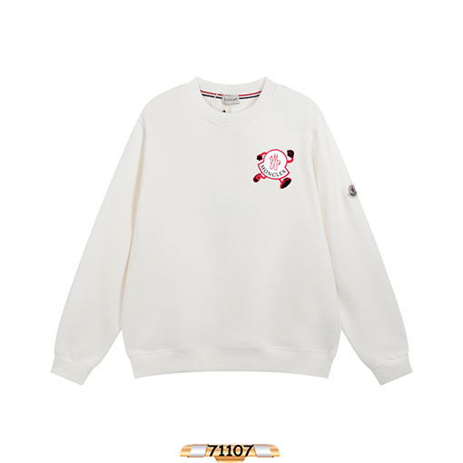 モンクレール スウェットTシャツ おしゃれなプリントが施されたラウンドネックのトップス - スタイルと快適さを両立