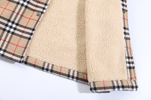 バーバリーフリースジャケットスーパーコピー BURBERRYチェック柄 フリースジャケットアウター