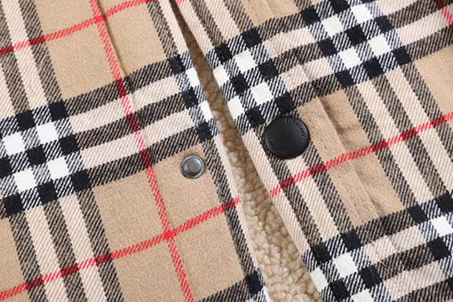 バーバリーフリースジャケットスーパーコピー BURBERRYチェック柄 フリースジャケットアウター