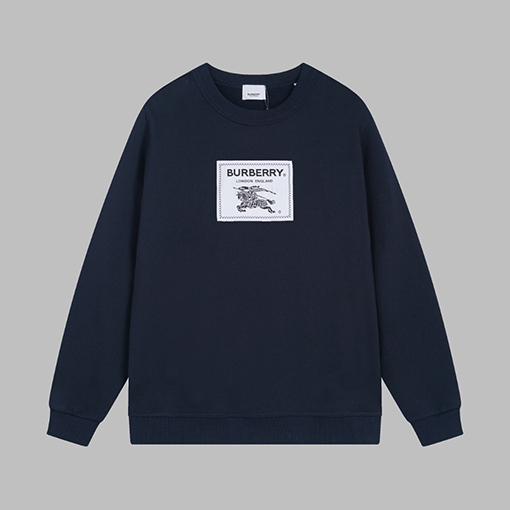 バーバリー スウェット長袖 Tシャツ スーパーコピー BURBERRYロゴプリント入りルーズフィットスポーツシャツ - カップル向け2色