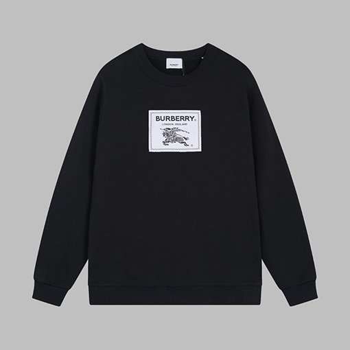 バーバリー スウェット長袖 Tシャツ スーパーコピー BURBERRYロゴプリント入りルーズフィットスポーツシャツ - カップル向け2色