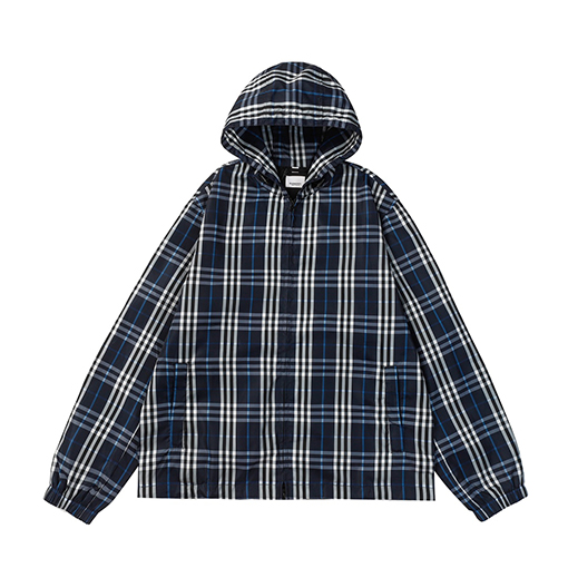 バーバリー  ジャケットスーパーコピーBURBERRY   チェック柄フードつきジェンダーニュートラルジャケット - 男女兼用のおしゃれアウター
