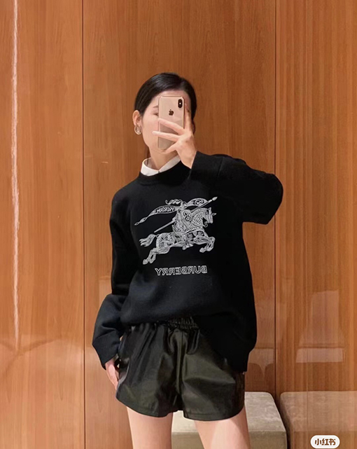 バーバリー ニット セーター BURBERRY スーパーコピー 編み刺繍のラウンドネックセーター