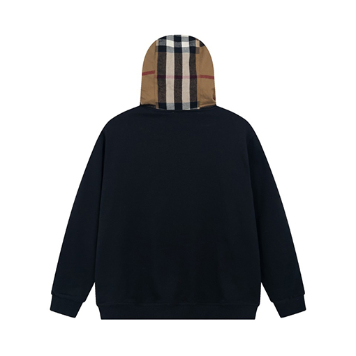 バーバリー ジャケット アウター BURBERRY チェック柄のコットンブレンドジップアップフード付きアウター