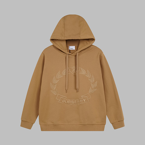 バーバリー パーカー BURBERRY ハイデンシティエンブレム葉刺繍フード付きスウェット