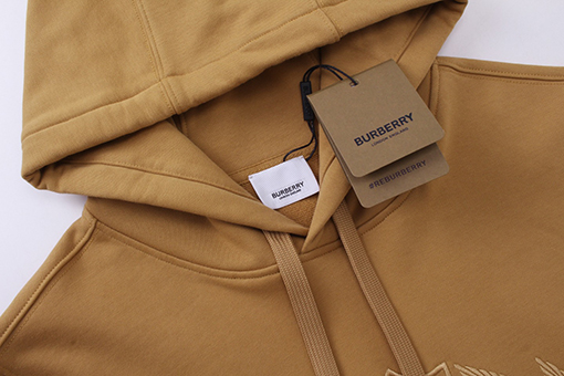 バーバリー パーカー BURBERRY ハイデンシティエンブレム葉刺繍フード付きスウェット