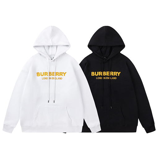 バーバリー パーカー スーパーコピー BURBERRY金色 ロゴ刺繍フーディ