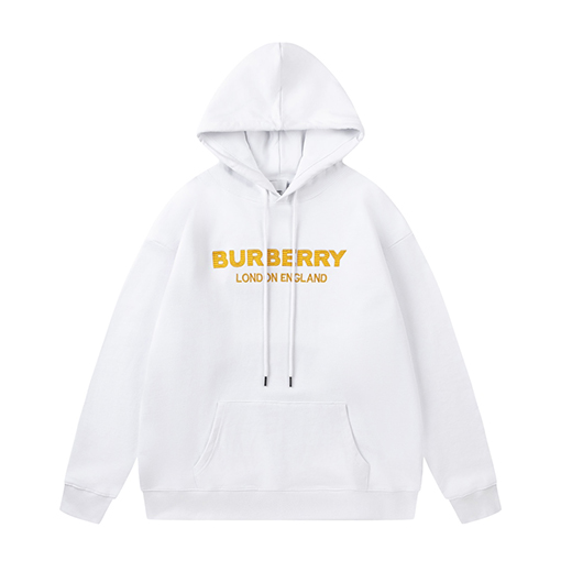 バーバリー パーカー スーパーコピー BURBERRY金色 ロゴ刺繍フーディ