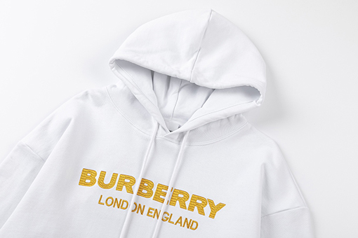 バーバリー パーカー スーパーコピー BURBERRY金色 ロゴ刺繍フーディ