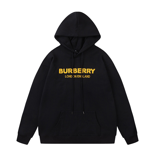 バーバリー パーカー スーパーコピー BURBERRY金色 ロゴ刺繍フーディ