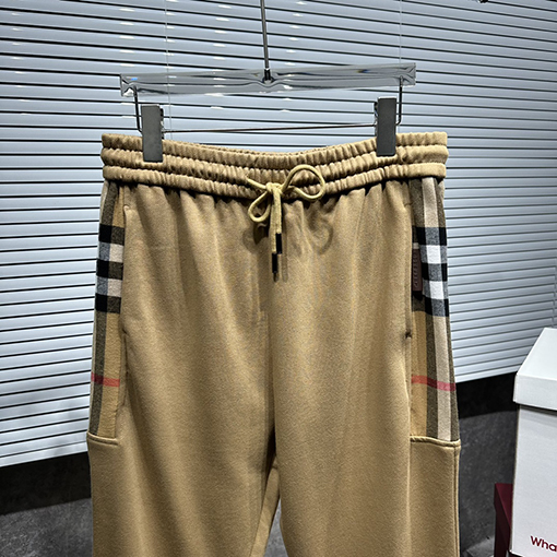 バーバリー スウェットパンツ クラシックチェック柄パッチワークパンツ