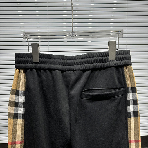 バーバリー スウェットパンツ クラシックチェック柄パッチワークパンツ
