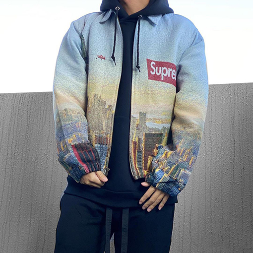 シュプリーム大都市の空景ジャケット スーパーコピー  Supreme Week 12  Aerial Tapestry Harrington Jacket