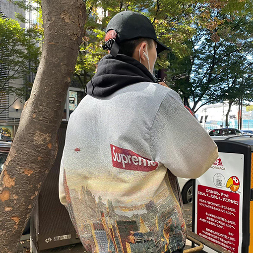 シュプリーム大都市の空景ジャケット スーパーコピー  Supreme Week 12  Aerial Tapestry Harrington Jacket