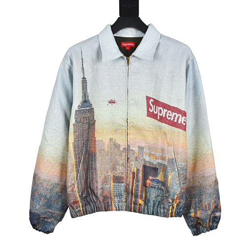 シュプリーム大都市の空景ジャケット スーパーコピー  Supreme Week 12  Aerial Tapestry Harrington Jacket