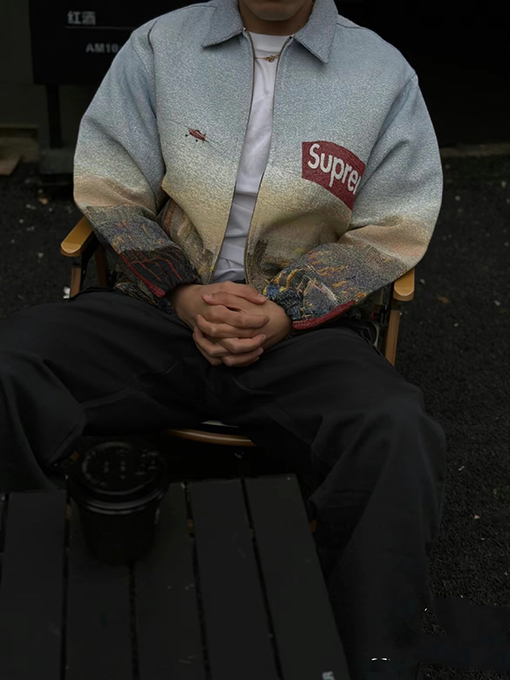 シュプリーム大都市の空景ジャケット スーパーコピー  Supreme Week 12  Aerial Tapestry Harrington Jacket