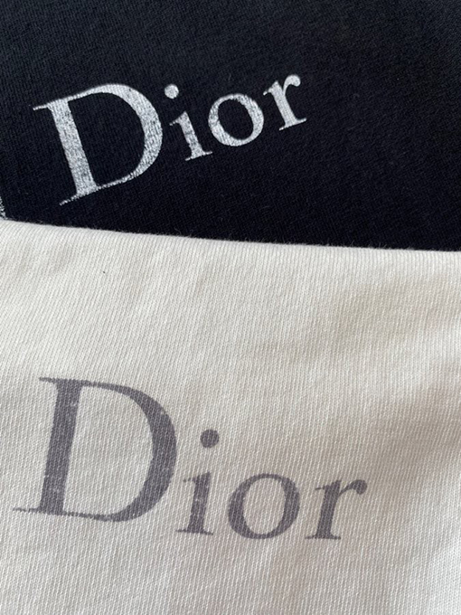 ディオール半袖Tシャツスーパーコピー DIORダメージ加工とプリントのショートスリーブ