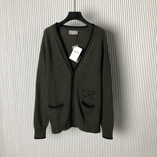 ディオール カーディガン スーパーコピー DIOR ニット Christian Dior Atelier 刺繍 ロゴ カーディガン