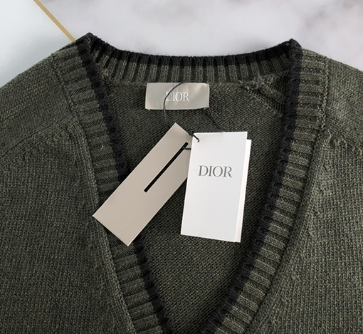 ディオール カーディガン スーパーコピー DIOR ニット Christian Dior Atelier 刺繍 ロゴ カーディガン