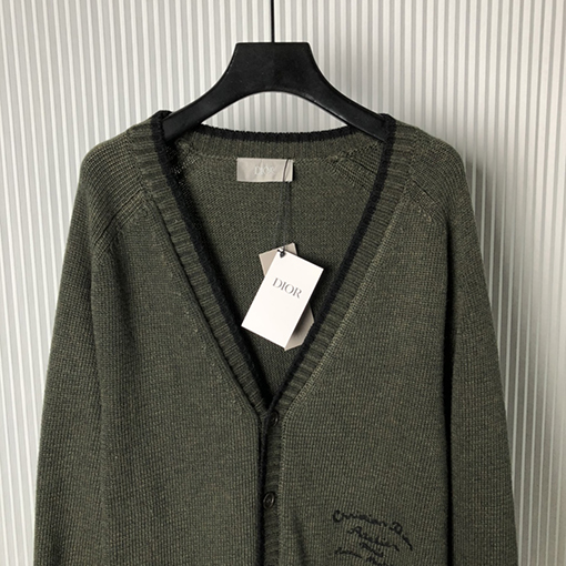 ディオール カーディガン スーパーコピー DIOR ニット Christian Dior Atelier 刺繍 ロゴ カーディガン