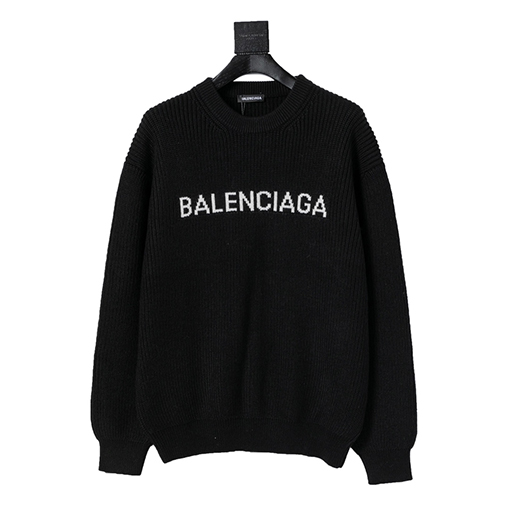 バレンシアガ セーター スーパーコピー BALENCIAGA ロゴ入りの380gのニットセーター