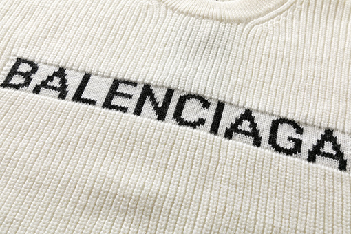 バレンシアガ セーター スーパーコピー BALENCIAGA ロゴ入りの380gのニットセーター