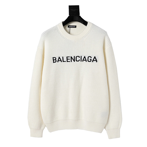 バレンシアガ セーター スーパーコピー BALENCIAGA ロゴ入りの380gのニットセーター