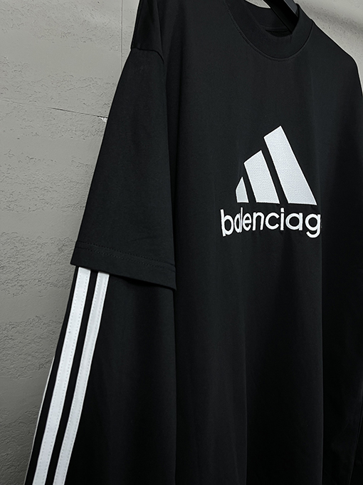 バレンシアガ x アディダス コラボ BALENCIAGA 長袖 Tシャツ スーパーコピー