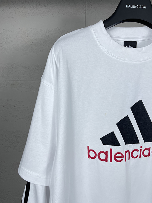 バレンシアガ x アディダス コラボ BALENCIAGA 長袖 Tシャツ スーパーコピー