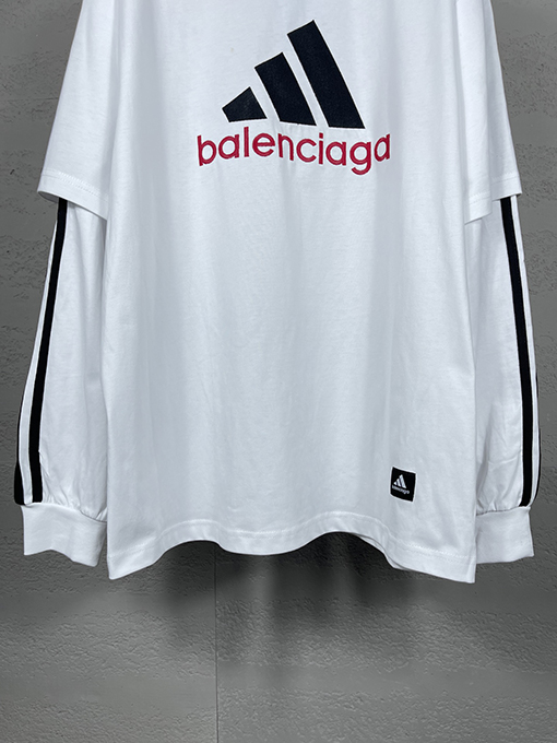 バレンシアガ x アディダス コラボ BALENCIAGA 長袖 Tシャツ スーパーコピー