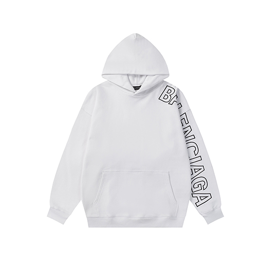 バレンシアガ パーカー  スーパーコピー   BALENCIAGA  袖に刺繍ロゴが施されたフーディー