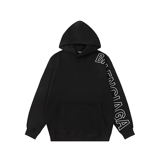 バレンシアガ パーカー  スーパーコピー   BALENCIAGA  袖に刺繍ロゴが施されたフーディー