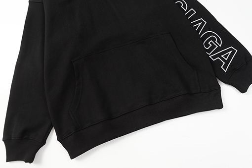 バレンシアガ パーカー  スーパーコピー   BALENCIAGA  袖に刺繍ロゴが施されたフーディー