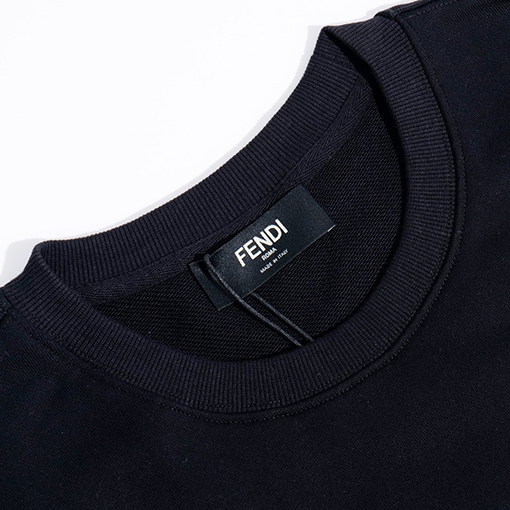 フェンディスウェット Tシャツ FENDIスーパーコピー ロゴ刺繍入り 男女兼用 ラウンドネックスウェット