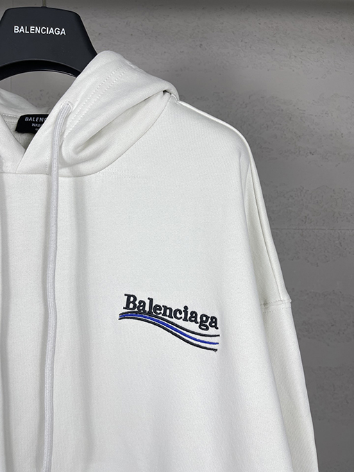 バレンシアガ パーカー BALENCIAGA スーパーコピー コーラ刺繍入り フードつき長袖スウェット