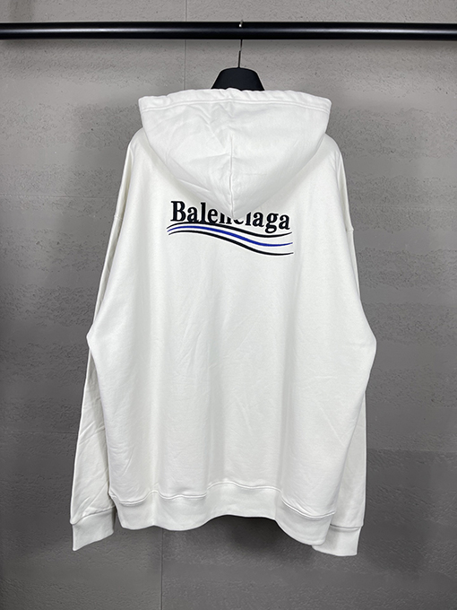バレンシアガ パーカー BALENCIAGA スーパーコピー コーラ刺繍入り フードつき長袖スウェット