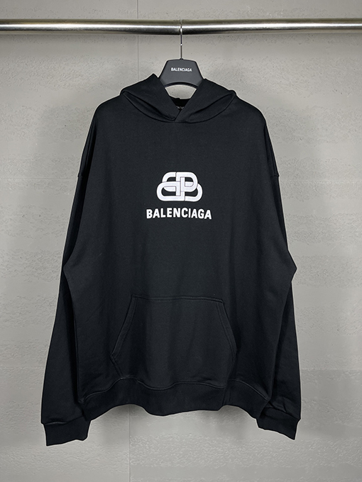 バレンシアガ パーカー BALENCIAGA スーパーコピー ロゴ入り ロングスリーブフード付きスウェット