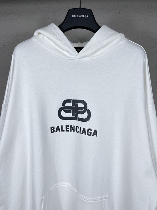 バレンシアガ パーカー BALENCIAGA スーパーコピー ロゴ入り ロングスリーブフード付きスウェット