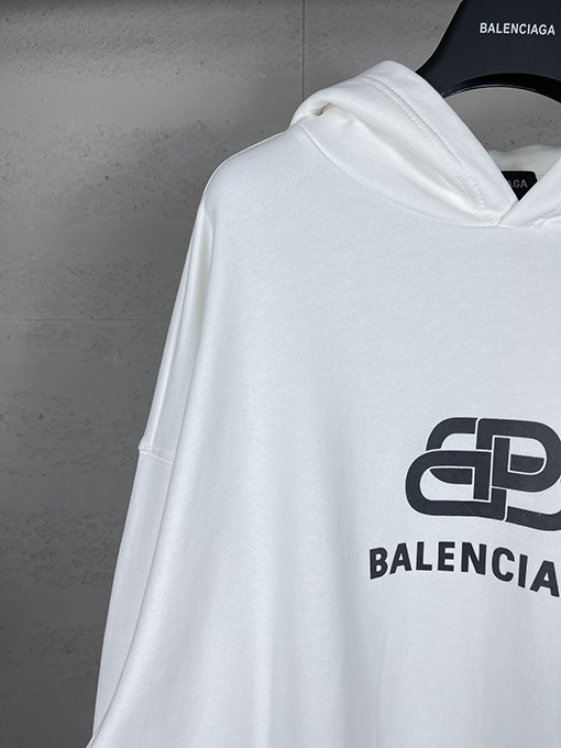 バレンシアガ パーカー BALENCIAGA スーパーコピー ロゴ入り ロングスリーブフード付きスウェット