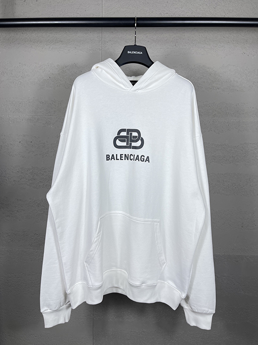 バレンシアガ パーカー BALENCIAGA スーパーコピー ロゴ入り ロングスリーブフード付きスウェット
