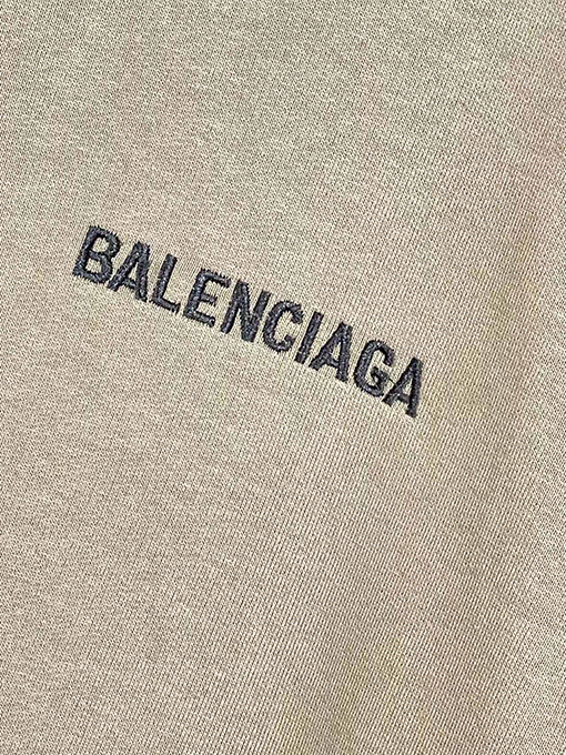 バレンシアガ パーカー BALENCIAGA 前後にクラシックな文字プリントのフードつきスウェット
