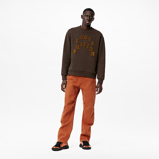 ルイヴィト スウェットTシャツ Louis Vuitton アルファベット組み合わせのラウンドネックスウェット