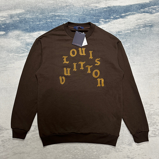 ルイヴィト スウェットTシャツ Louis Vuitton アルファベット組み合わせのラウンドネックスウェット