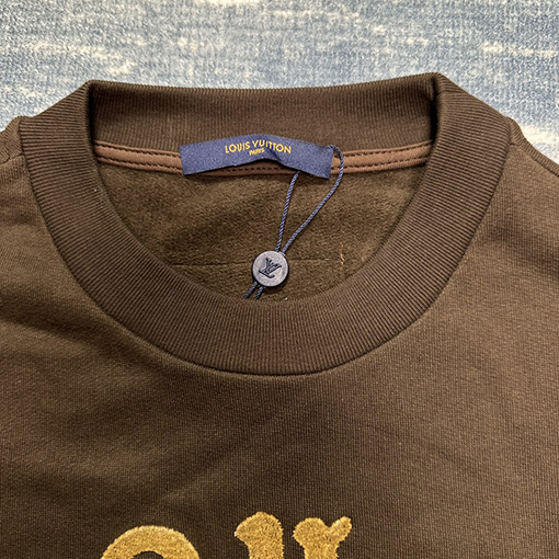 ルイヴィト スウェットTシャツ Louis Vuitton アルファベット組み合わせのラウンドネックスウェット