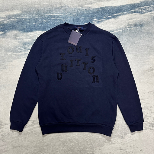 ルイヴィト スウェットTシャツ Louis Vuitton アルファベット組み合わせのラウンドネックスウェット