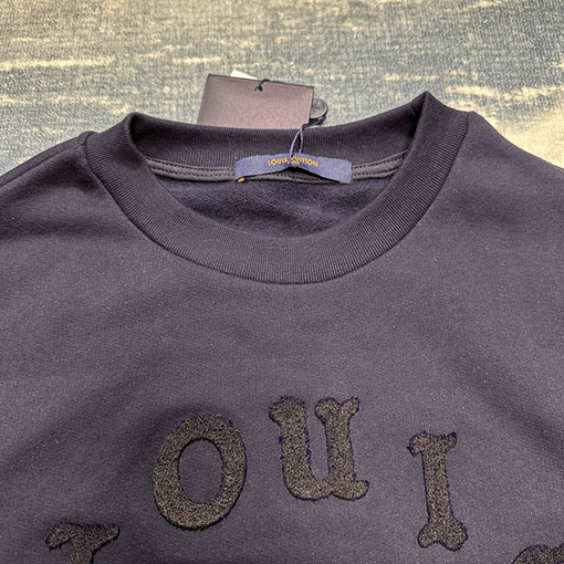 ルイヴィト スウェットTシャツ Louis Vuitton アルファベット組み合わせのラウンドネックスウェット